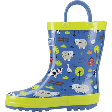 Kids Cotswold Puddle Wellingtons - Farm