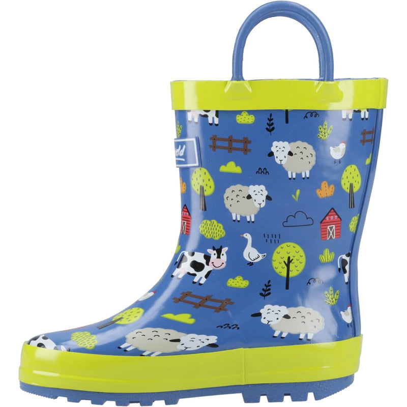 Kids Cotswold Puddle Wellingtons - Farm