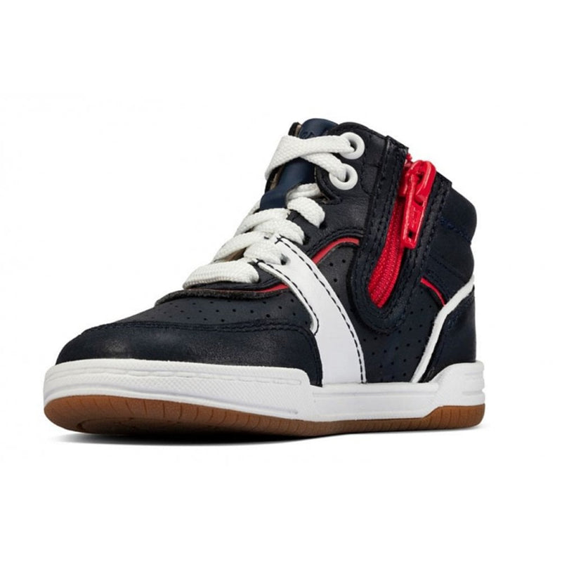 Infant Clarks Kids Fawn Peak High Top Trainers - Navy