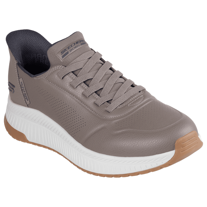 Mens Skechers Slip-ins Bobs Sport Squad Chaos Trainers - Taupe