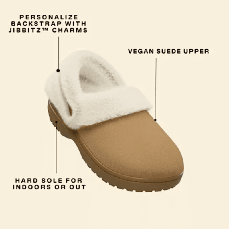 Mens Crocs Classic Unfurgettable Vegan Suede Clogs - Sepia