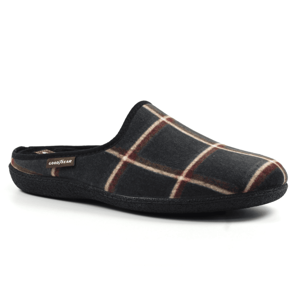 Goodyear Mens Checkmate Mule Slippers