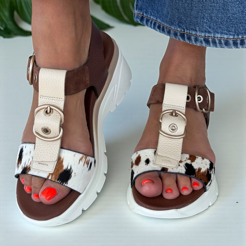 Womens Hispanitas 264799 T-Bar Sandals - Multi