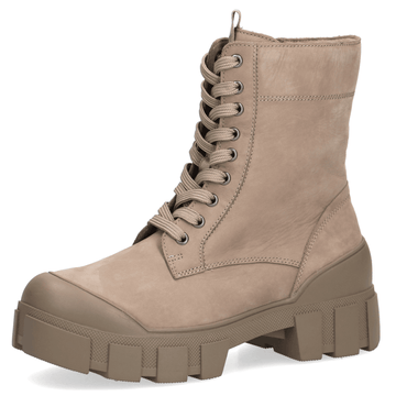 Womens Caprice 25211 Chunky Lace Up Boots - Mud
