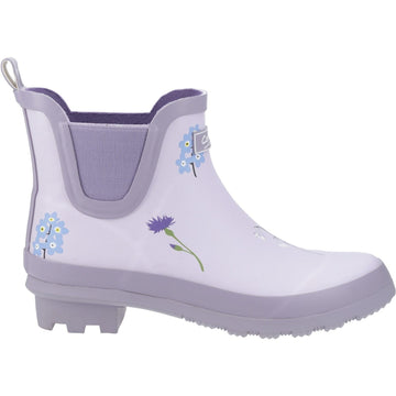 Womens Cotswold Wildflower Ankle Wellingtons - Lilac