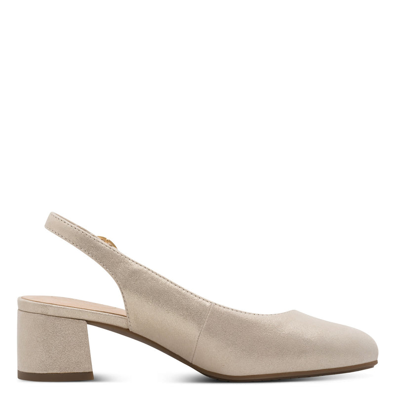 Womens Jana 89500 Beige Heels - Beige Gold