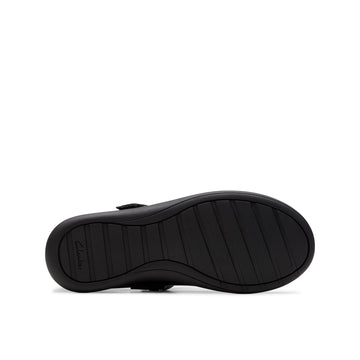 Girls Clarks Etch Pure Kid School Shoes - Black Patent