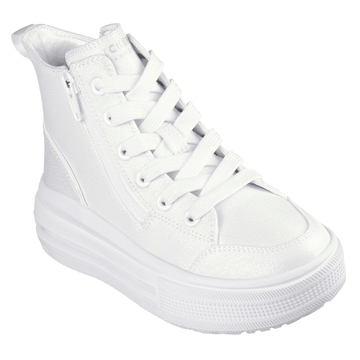 Skechers Girls Hyperlift Hi-Top Trainers - White
