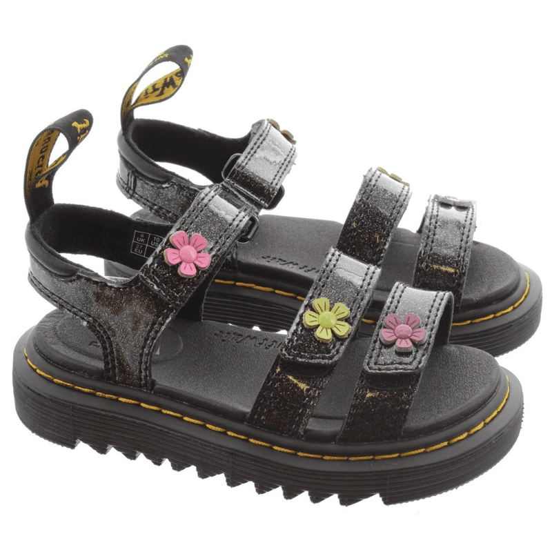Dr Martens Junior Klaire Coated Sandals - Black
