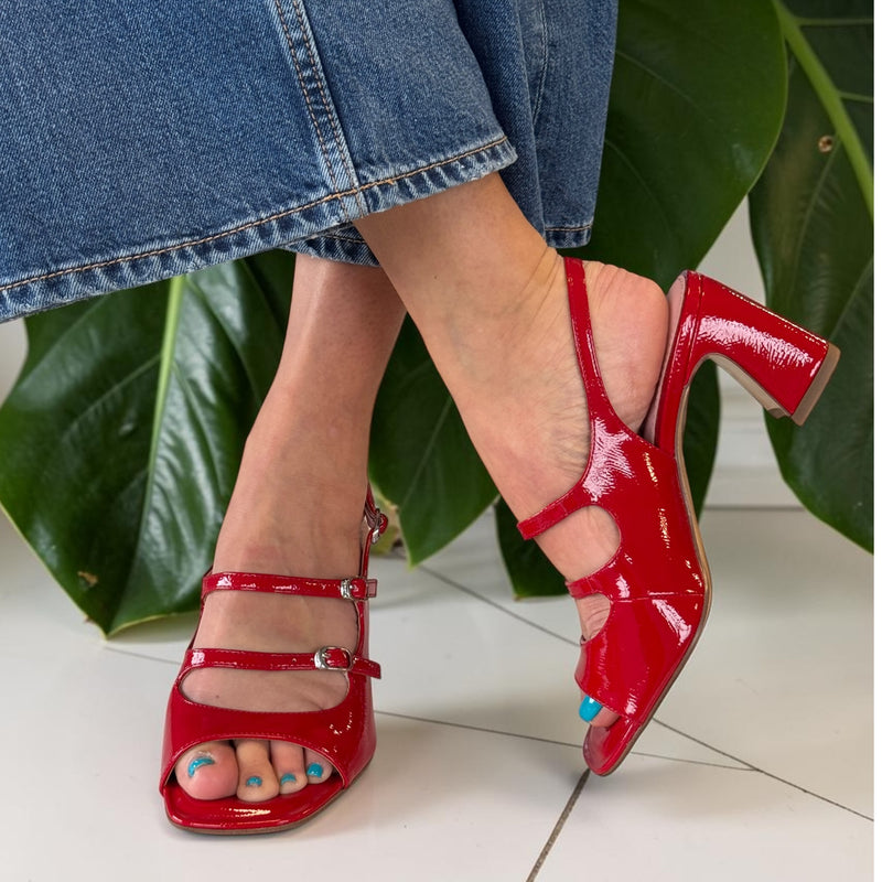 Womens Tamaris 28323 Heeled Sandals - Red