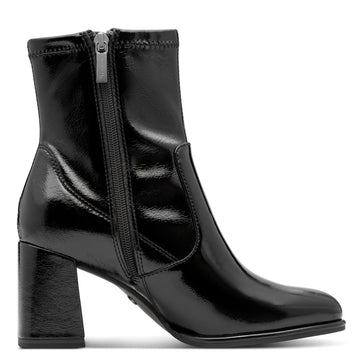 Womens Tamaris 25357 Ankle Boots - Black Patent