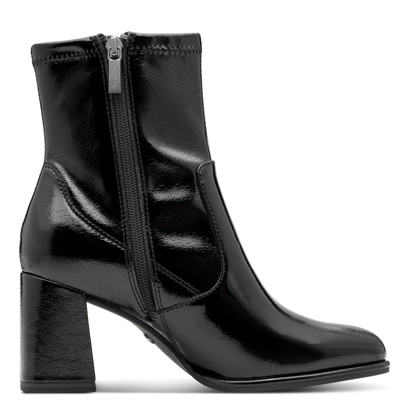 Womens Tamaris 25357 Ankle Boots - Black Patent
