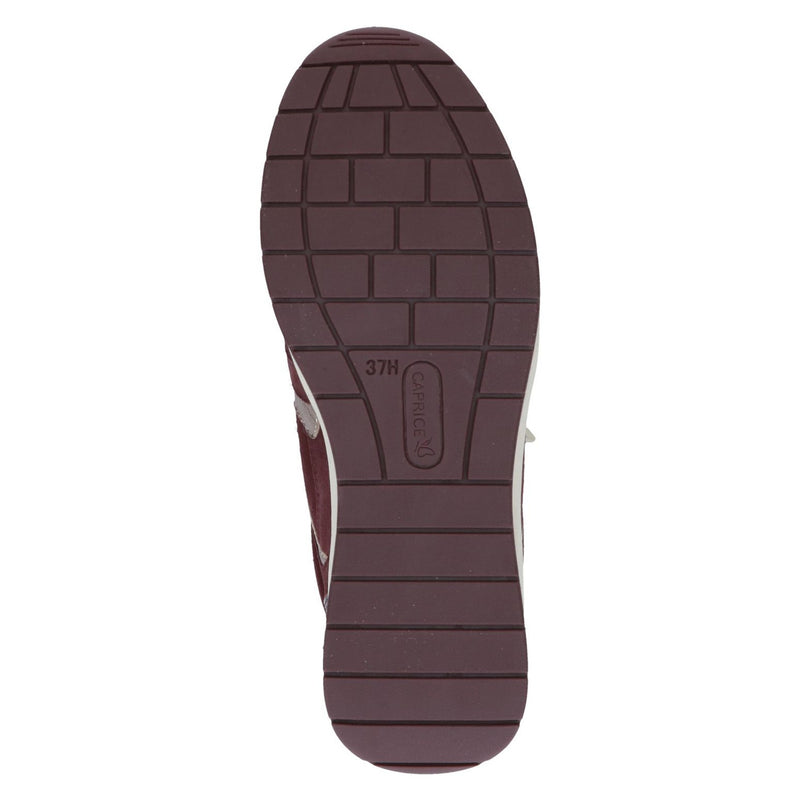 Womens Caprice 23300 Trainers - Bordeaux Combi