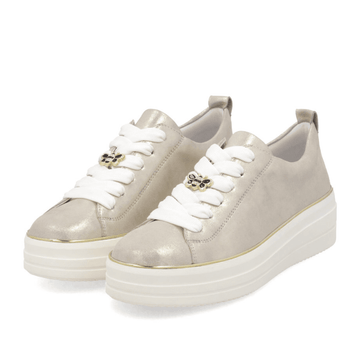Womens Remonte D1C03 Gold Metallic Trainers - Gold