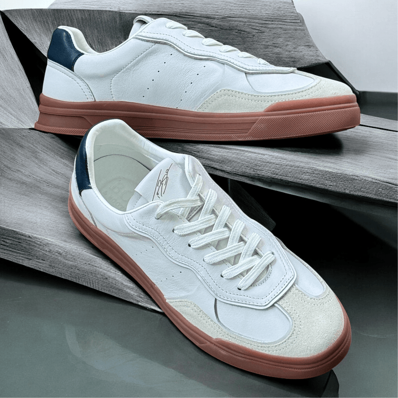Mens Bowe & Bootmakers Gerland Gum Sole Leather Trainers - White - Strike