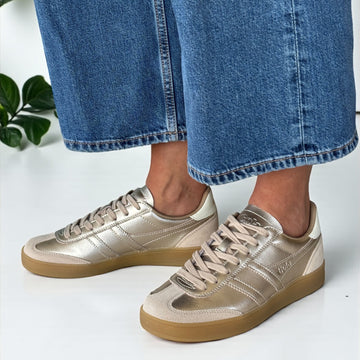 Womens Gola Viper Trainers - Gold