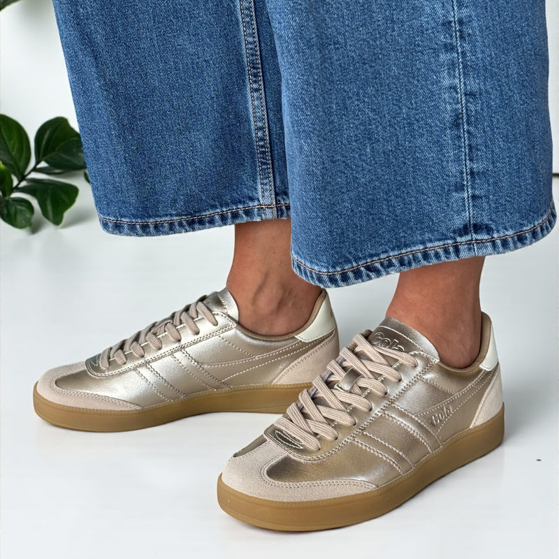 Womens Gola Viper Trainers - Gold