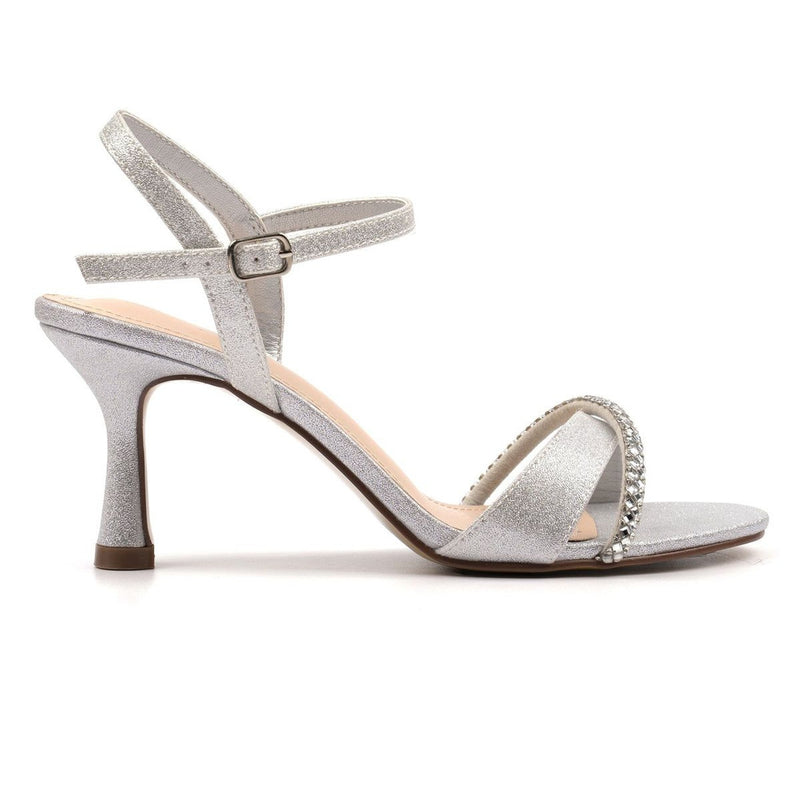 Womens Lunar Rosalyn Heeled Sandals - Silver