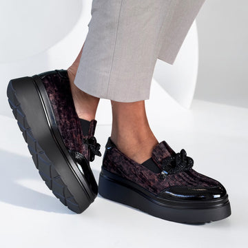 Womens Zanni & Co Jianxi Wedged Loafers - Soft Leopard