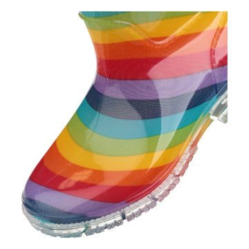 Kids Cotswold PVC Jnr Waterproof Wellingtons - Rainbow