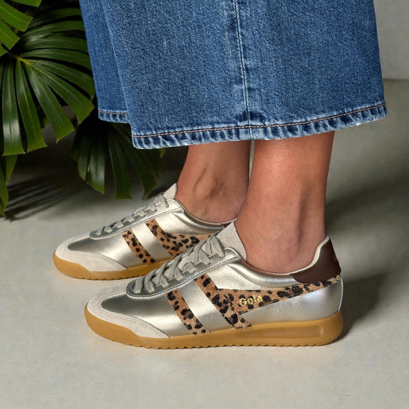 Womens Gola Torpedo Glimmer Safari Trainers - Gold
