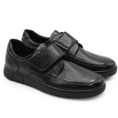 Dubarry Mens Briar Black Velcro Strap Shoes - Black