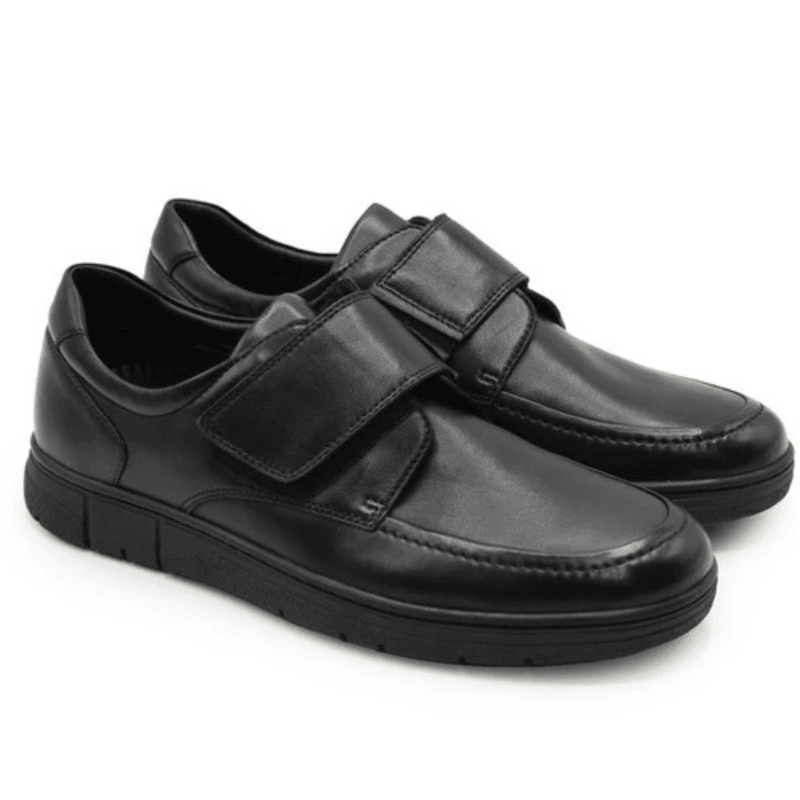 Dubarry Mens Briar Black Velcro Strap Shoes - Black