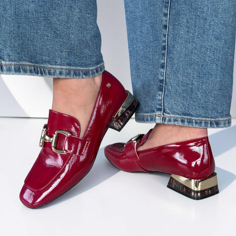 Womens Zanni & Co Zuluk Loafers - Cherry Patent
