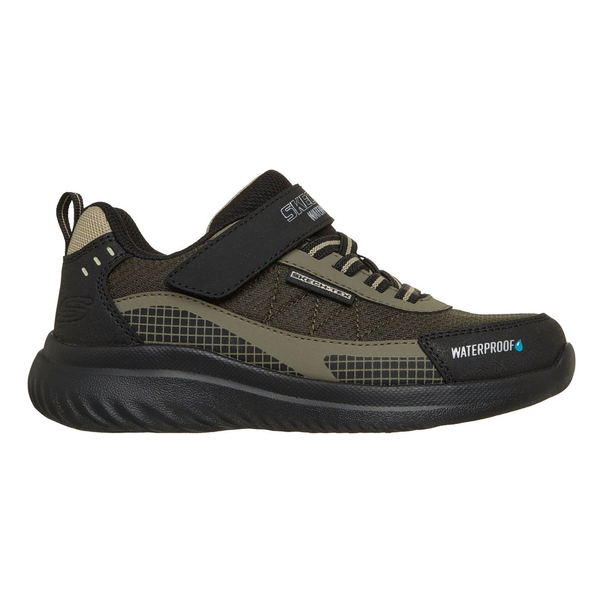 Little Kids Boys Skechers 406341L Bounder 2.0 - Aqua Pace Black / Olive Waterproof Trainers