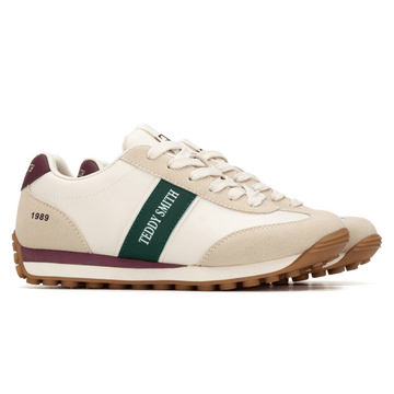 Womens Teddy Smith 120548 Cream"1989" Trainers - Beige Gold