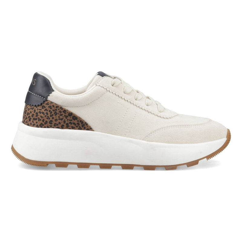 Womens Toms Travel Lite Wedge Trainers - Ivory Cream Cheetah Print