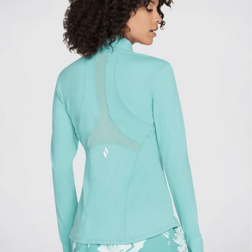 Womens Skechers Go Flex Zip Up Mesh Jacket - Turquoise