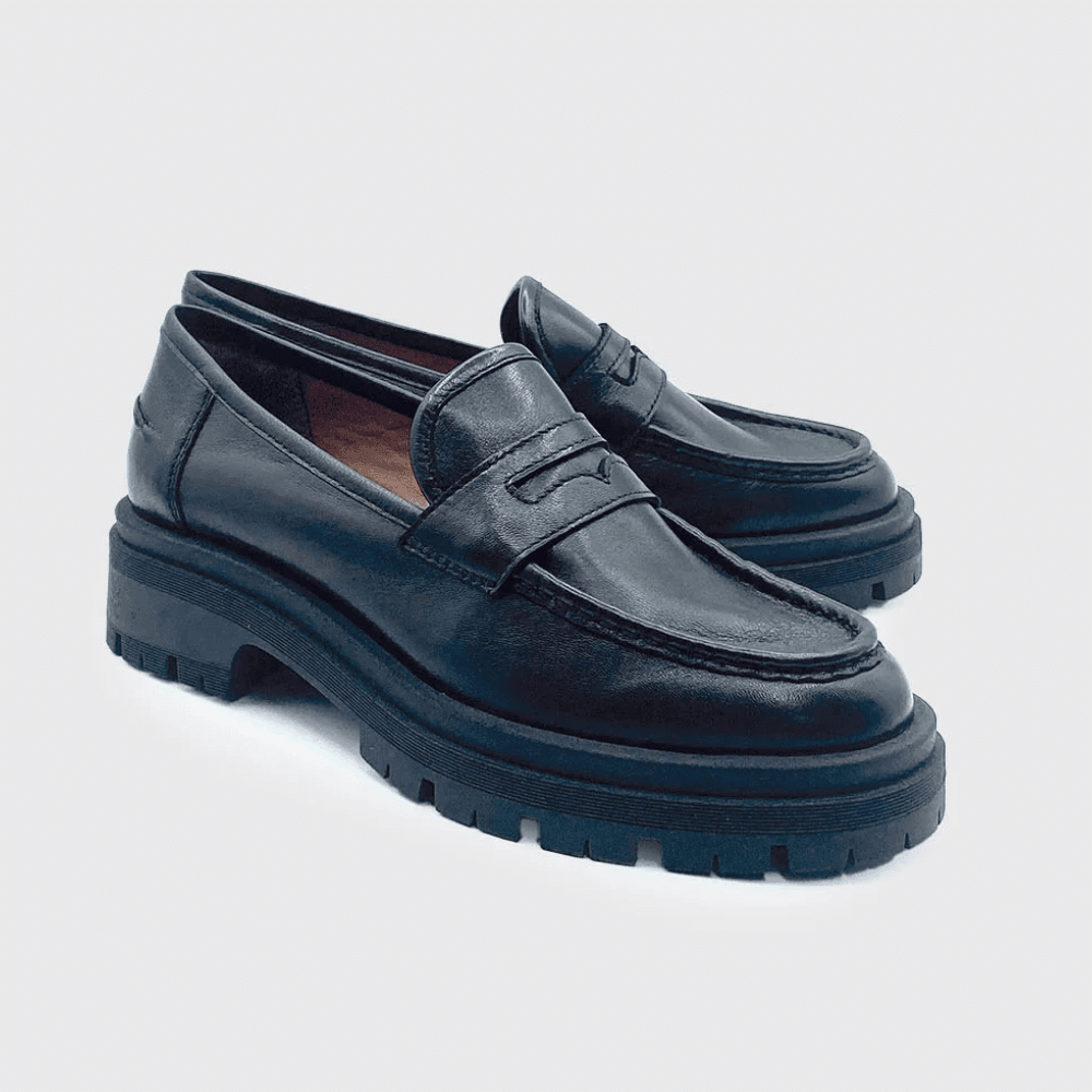 Dubarry Kensington Black Leather Loafer School Shoes