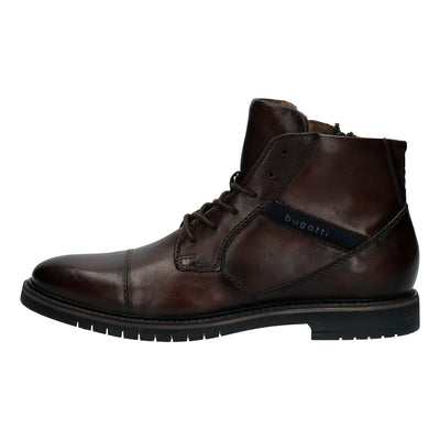 Mens Bugatti 8373A Ankle Boots - Mid Brown