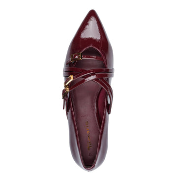 Womens Tamaris 22160 Loafers - Merlot Patent