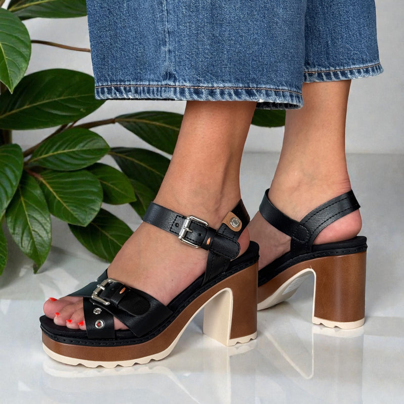 Womens Refresh 175290 Heeled Sandal - Black