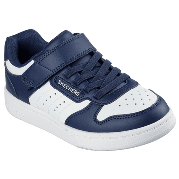 Skechers Kids Quick Street Navy and White Trainers - Navy