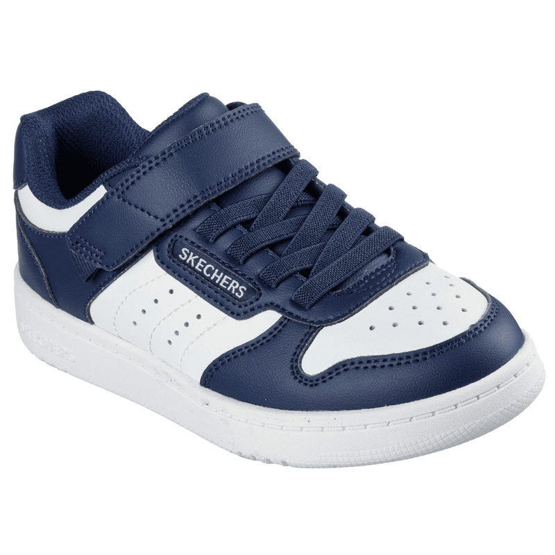 Skechers Kids Quick Street Navy and White Trainers - Navy