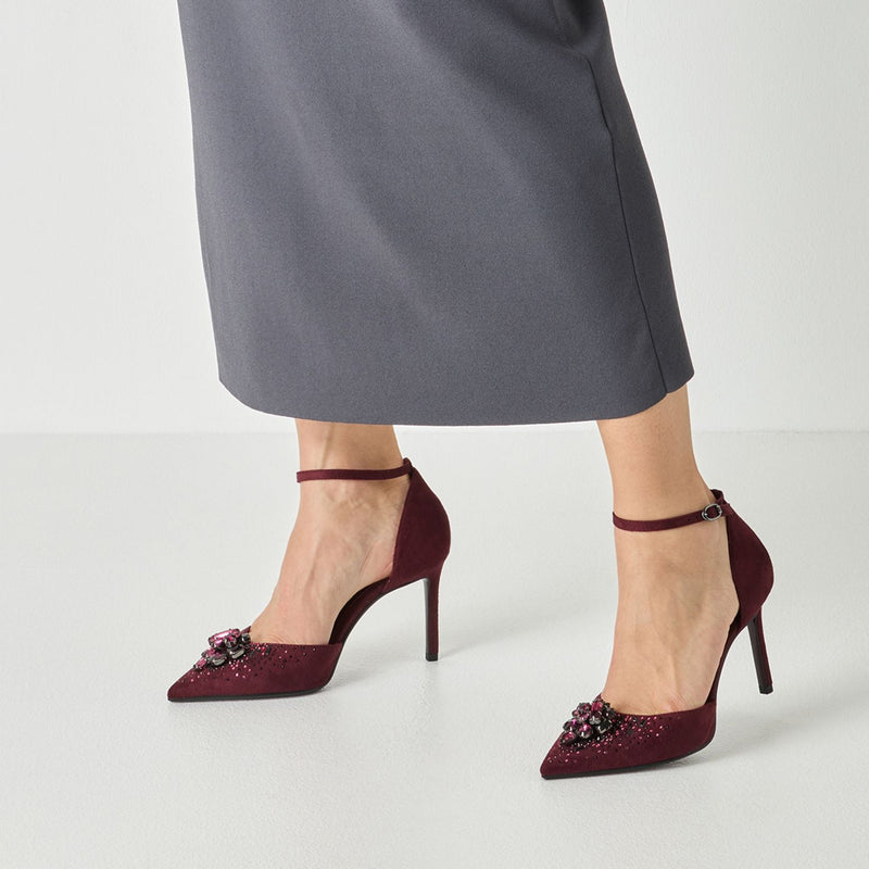Womens Tamaris 22440 Merlot Court Shoes - Merlot