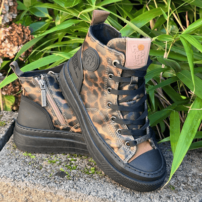 Womens Refresh 173075 Leopard-Top Trainers - Leopard Black