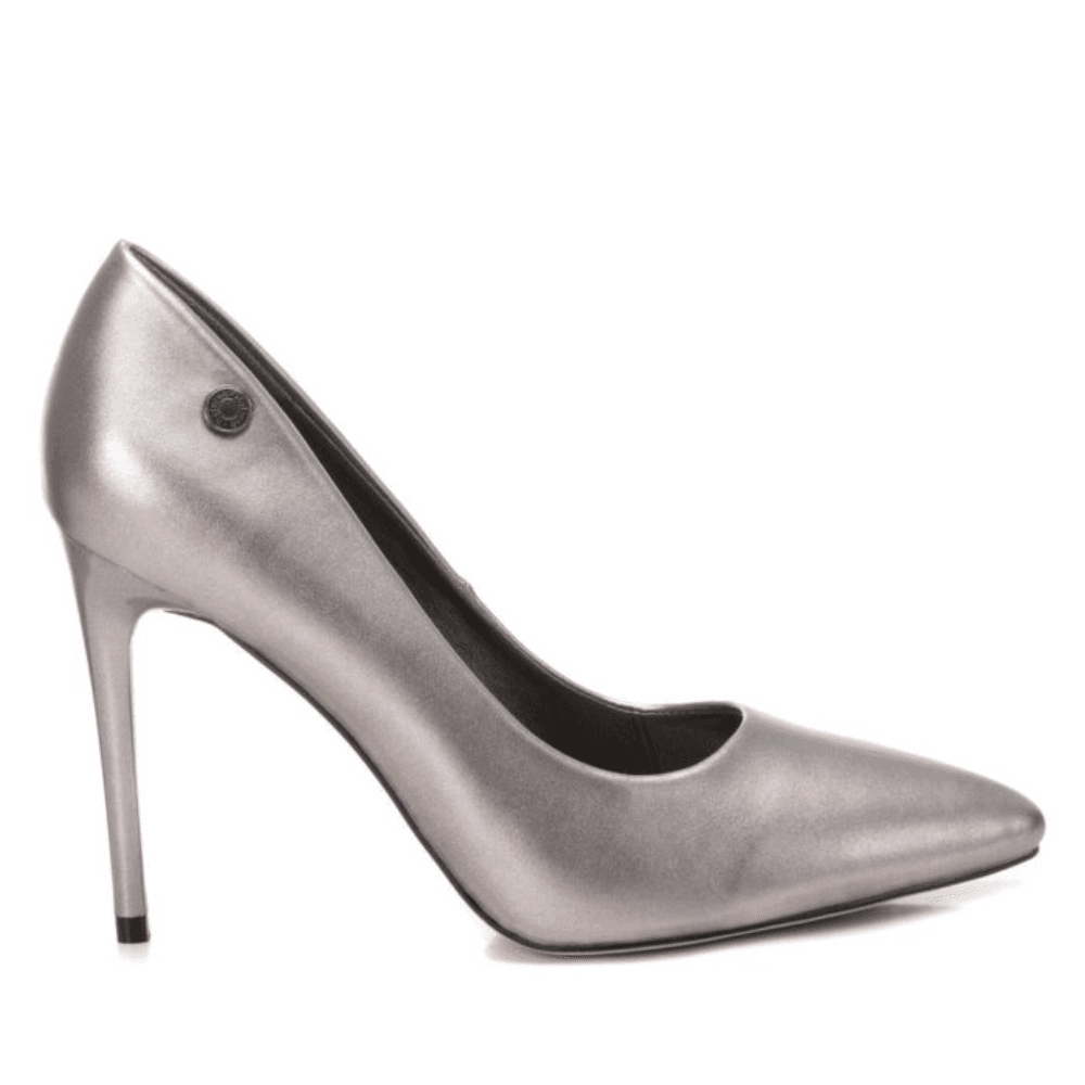 Womens Refresh Ladies Pewter Metallic Court Shoe