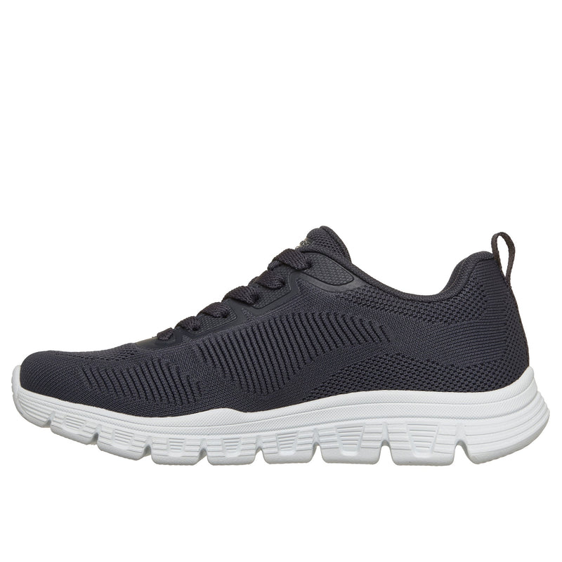 Womens Skechers 117700 Engineered Knit Lace Up Bobs B Lite Trainer - Dark Navy