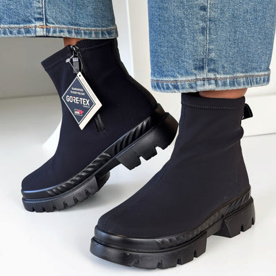 Womens Ara 14102 Mood Black Ankle Boots - Black
