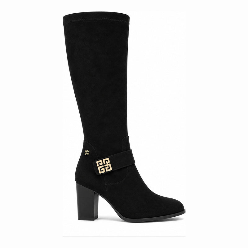 Womens Zanni & Co Shaji Suede Long Boots - Ink Suede