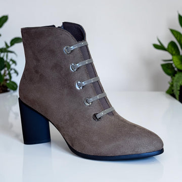 Womens Redz D6036 Taupe Ankle Boots - Taupe