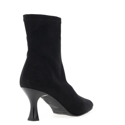 Womens Miss Elastic 78042 Faux Stretch Ankle Boot - Negro