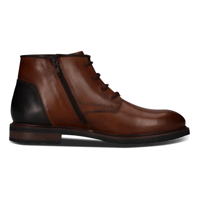 Mens Bugatti AYR31 Cognac Ankle Boots - Cognac