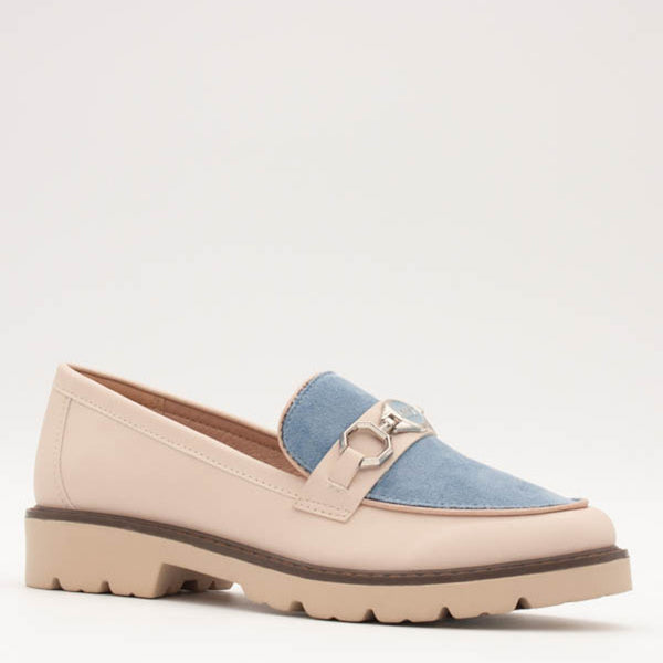 Womens Zanni & Co Saphin One Loafers - Sky Blush
