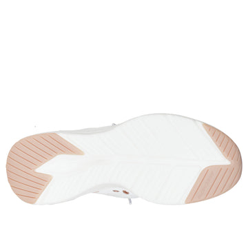 Womens Skechers 150413 White & Rose Gold Slip-In Contour Foam Trainer - White