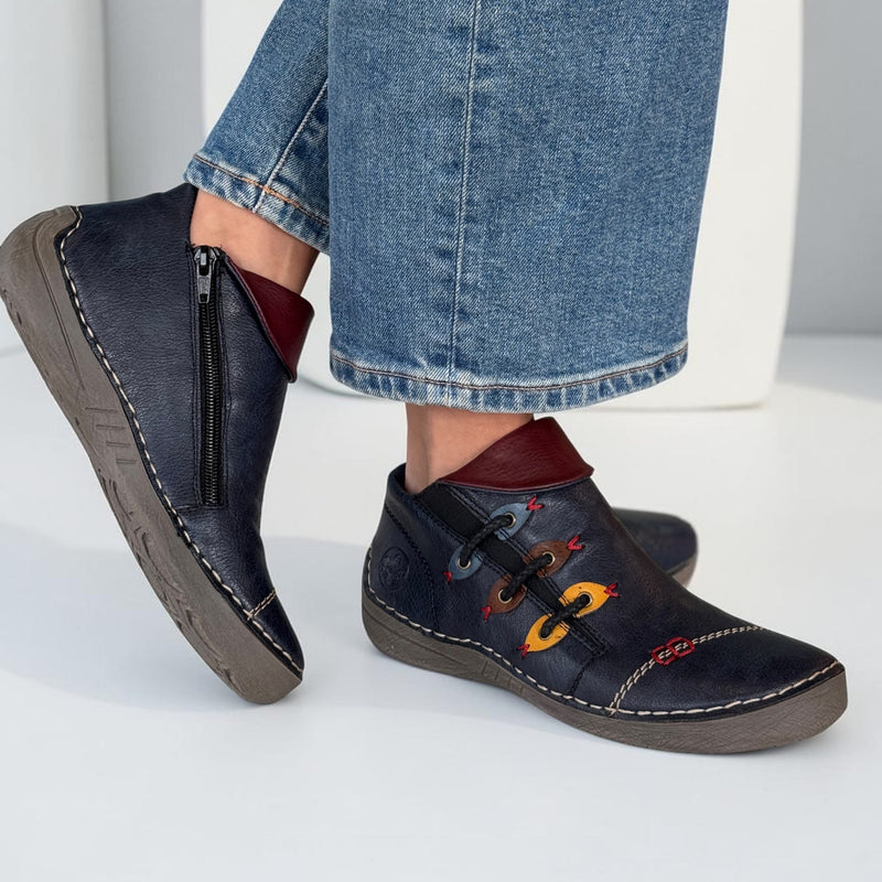 Womens Rieker 72581 Boots - Navy